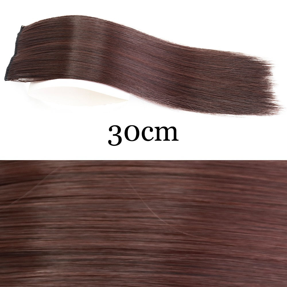 MERISI HAIR Synthetic Invisable Straight Hair Pads Clip In One Piece 2Clips Increase hair volume Hair Extensions Top Side Cover