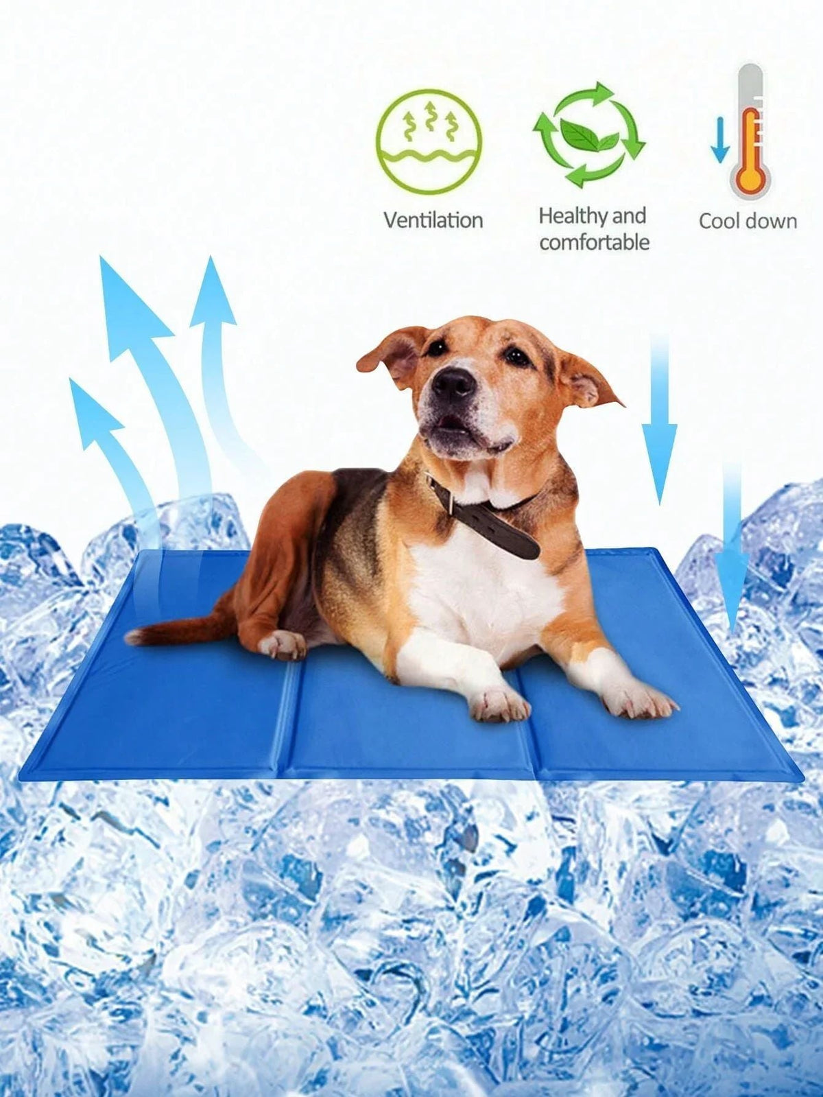 1pc-New Pet Ice Cushion Dogs Cats Summer Cooler Sleeping Pad Wear-resistant Cooling Heat Relief Cooling Sponge Gel Pet Supplies