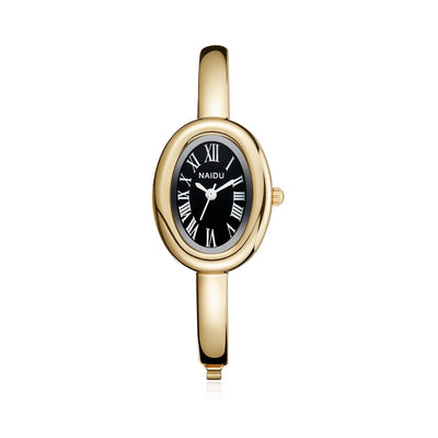Fashionable Luxury Elegant ladies' Bracelet Watch Roman Numeral Oval Waterproof Women's Quartz Watch reloj ???? ??????? ????????