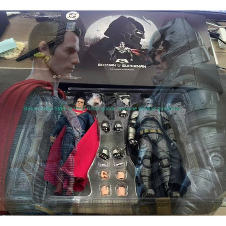 Pre-sale NEW Original DC Fondjoy BVS Armored Batman Battle Damaged Superman Figure Set 1/9 Batman v Superman?Dawn of Justice