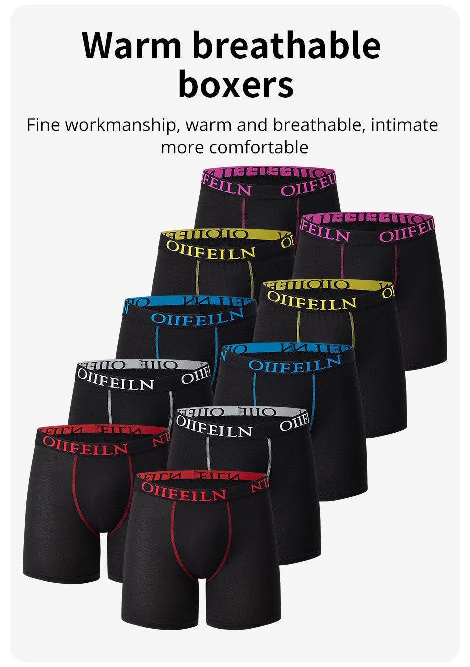 5/7/10 Pcs Men's Long Sports Parent-child Underwear Teenagers To Adults Multi-size Mix And Match Boyshort Elastic Waist Shorts