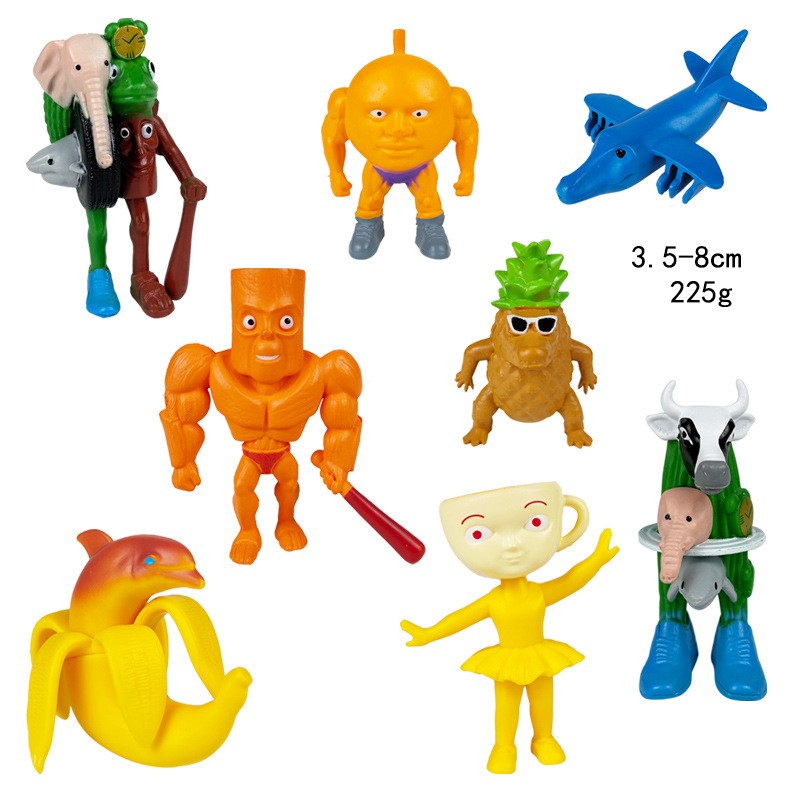 Italian Brainrot Tung Sahur Figure Toy Tralalero Tralala Figures Bombardino Crocodilo Shimpanzini Bananini Model Decor Doll Gift