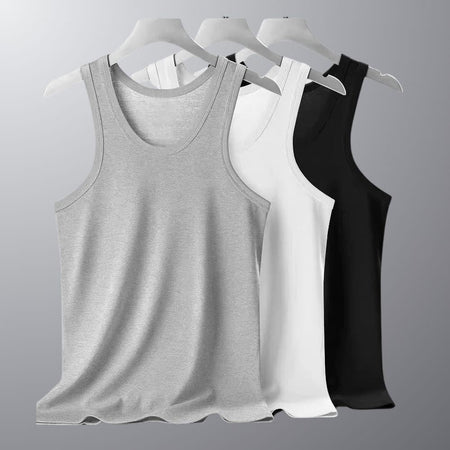 100% Cotton Men's Tank Tops Gym Stringer Man Braces T-shirt Bodybuilding Sleeveless Shirt Fitness Vest Male Muscle Singlets Hot