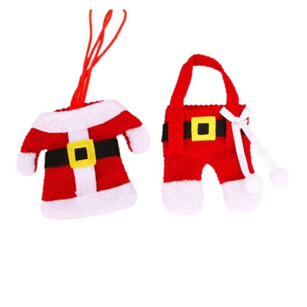 1/2/3 Set Christmas Cutlery Holder Utensil Bags Fork Spoon Pockets Tableware Silverware Xmas Pouch