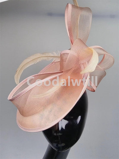 Bride Wedding Mesh Fascinators Church Hat Ladies Women Derby Big Fascinator Hats Party Event Headpiece Bride Wedding Pillbox Cap