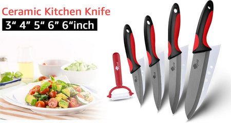 Kitchen Chef Knife Rustproof Fruit Paring Knife Ceramic Knife Household Utility Vegetable Slicing Knives Sharp Black Blades Cook