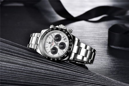 40mm New V2 PAGANI DESIGN Men's Quartz Watches Sapphire Retro Chronograph Stainless Steel Waterproof Watch Men Relogio Masculino