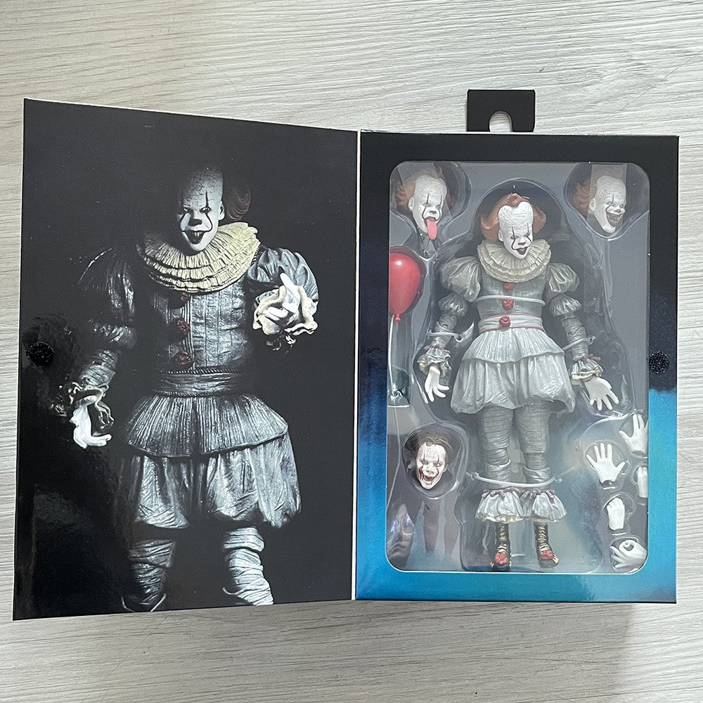 NECA Pennywise Joker Figure Stephen King's It Pennywise Joker Clown Model Halloween Horror Toy Christmas Birthday Gifts