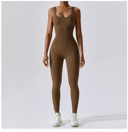 Spring Seamless One-Piece Yoga Suit Dance Belly Tightening Fitness Workout Set Stretch Bodysuit Gym Clothes Push Up Sportswear