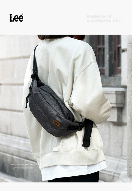 LEE Women Men Oxford Crossbody Waist Bag Waterproof Running Sport Single Shoulder Slingbag Travel iPad Pocket Daily Fanny Pack