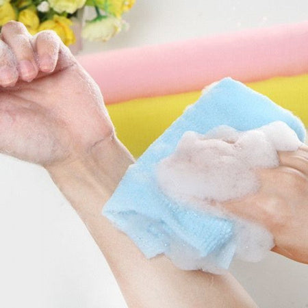 1pc Japanese Body Wash Towel Extended Bath Tool Beauty Skin Exfoliating Washcloth Nylon Skin Polishing Body Back Scrubber Towel