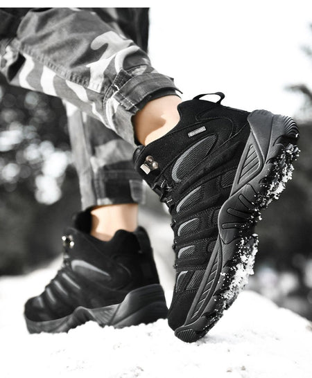 New Men High Quality Leather Boots Fishing Hunting Sneakers Desert Combat Men's Boots Outdoor Hiking Shoes Ankle Boots Work Safe