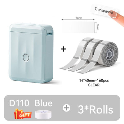 NIIMBOT D110 Upgraded Version Thermal Label Printer Mini Portable Smart Label Maker With Tape for Office Home Kitchen School