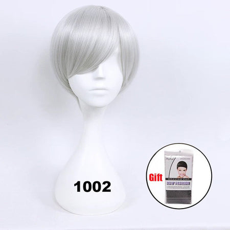 Snoya 30cm synthetic short Wig purple blue red yellow high temperature fiber Wig Costume Party Cosplay Wig 23 colors