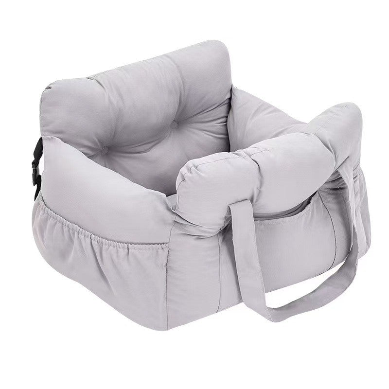 Dog Car Seat with Safety Belt - Non-Slip Pet Car Bed for Small Dogs, Washable Travel Carrier with Secure Straps for Safe Car