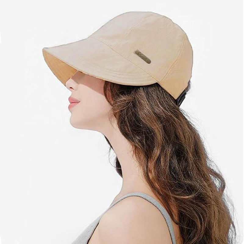 Summer Ladies Wide Brim Fisherman Hat Girls Foldable Portable Sun Hat Ladies Simple Adjustable Sun Protection Outdoor Hat