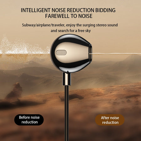 Wired Earphones USB Type C 3.5mm HiFi Headphones Bass Stereo With Volume Control Earbuds For Samsung Galaxy iPhone Huawei Xiaomi