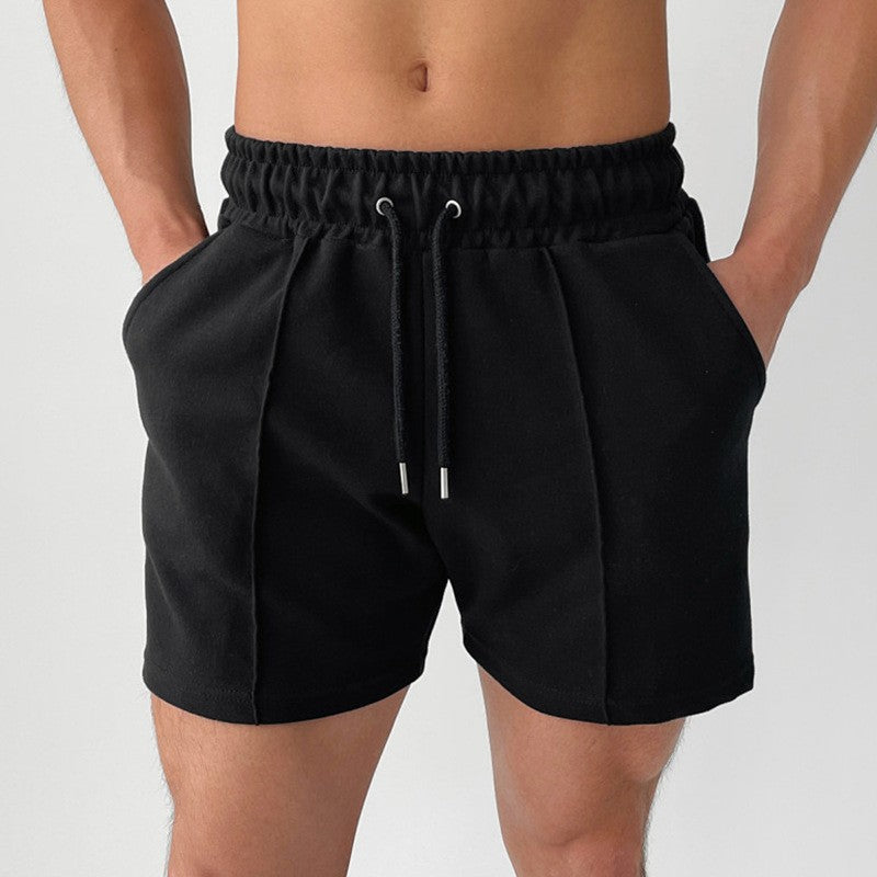 Korean Version of Fitness Sports Cotton Shorts Men's Casual Outdoor Versatile Hip-hop Stretch Breathable Five-point Pants