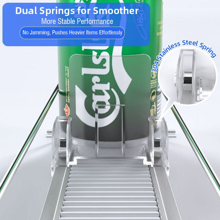 1-5pcs Automatic Beverage Pusher Supermarket Freezer Home Refrigerator Self-Sliding Track Organizer Cans Bottles Cola Drinks