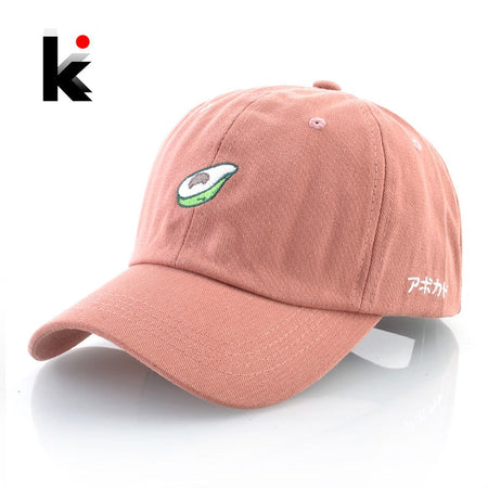 Fashion Baseball Cap With Avocado Embroidery Unisex Baseball Hats For Men Women Four Seasons Snapback Golf Dad Hats Cotton Bones