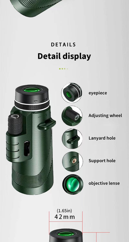 80x100 Portable Zoom HD 5000M Telescope Folding Long Distance Mini Powerful Telescope for Hunting Sports Outdoor Camping Travel