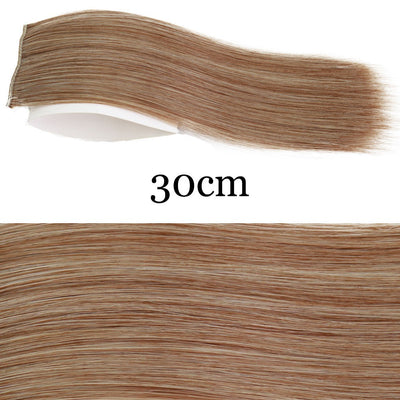 MERISI HAIR Synthetic Invisable Straight Hair Pads Clip In One Piece 2Clips Increase hair volume Hair Extensions Top Side Cover