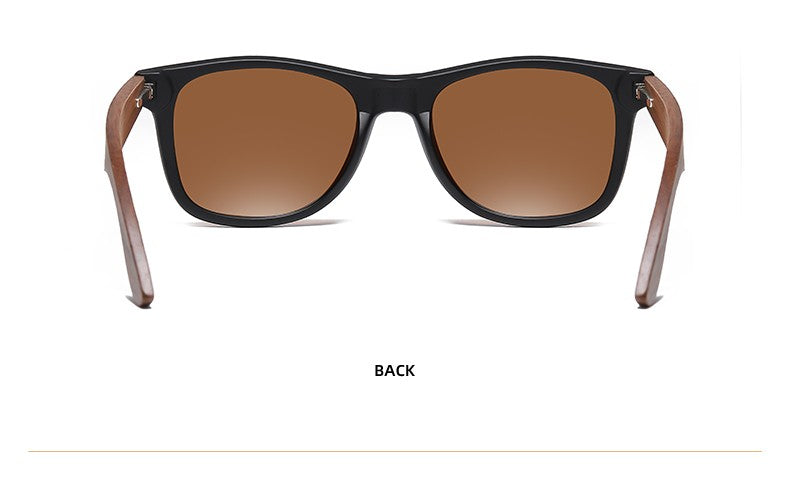 GM Environment-Friendly Retro Walnut Wood Sunglasses UV400 Polarized Bamboo Sunglasses Men's Fashion Trendy Anti Blue Lens 7061h