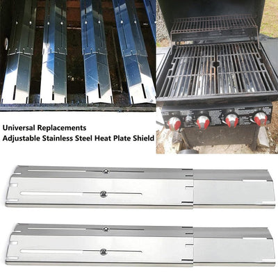 Universal Heat Plates Tent Shield Grill Parts Stainless Steel Adjustable Burner Cover Flame Tamer for Nexgrill Parts Charbroil