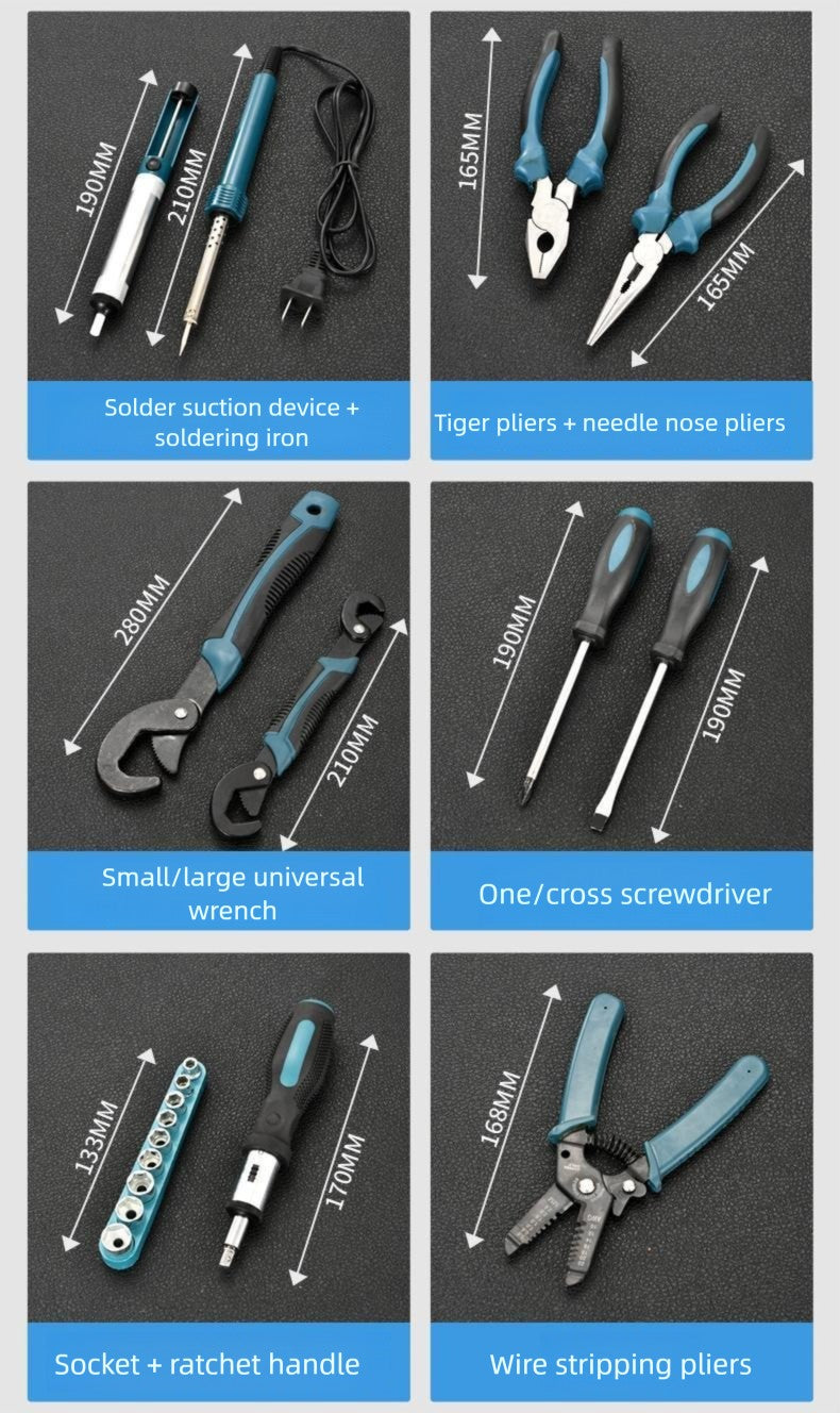 High-power Electric Drill Power Tool Sets Automotive Tools Multifunctional Repair Combination Tools Auto Repair Toolbox Kit
