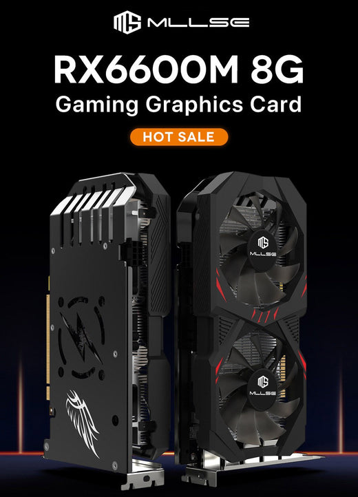 MLLSE AMD RX 6600M 8GB Video Card GPU GDDR6 128Bit 7nm Placa De Video Heat Pipes Version Support Desktop CPU rx6600m 8gb Brazil