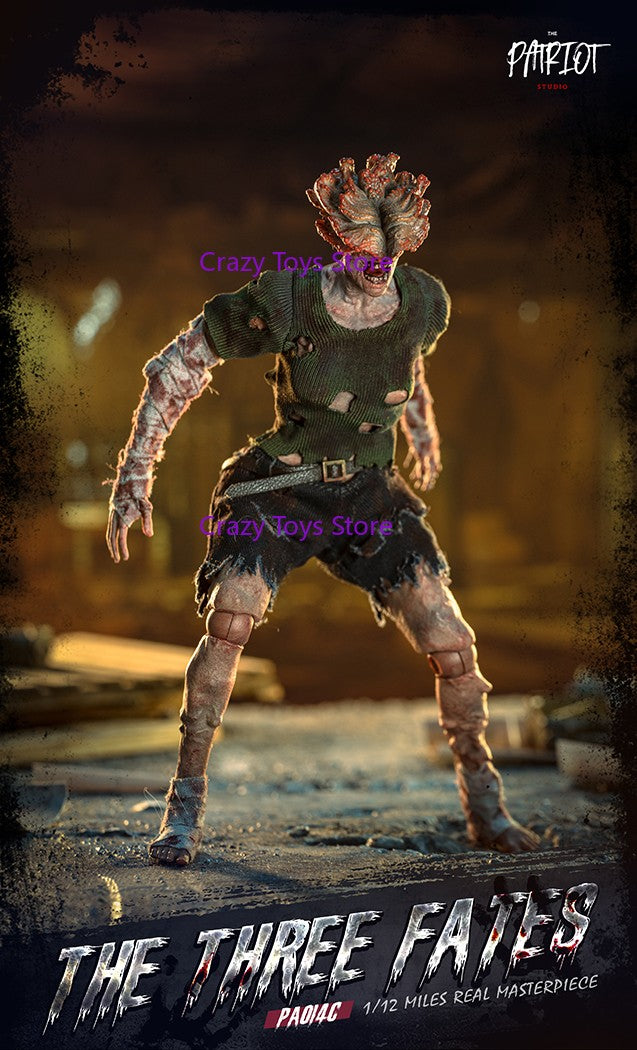 In Stock Patriot The Last of Us Clicker Three Destiny Zombie 1/12 Cloth Robe Action Figure Toy Gift Series Collection