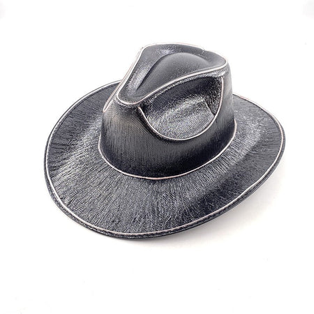 Wireless LED Western Cowboy Hat Light Up Cowboy Hat Disco Bride Pink Cowgirl Hat Concert NightClub Wedding Costumes Accessories