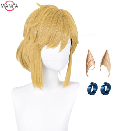 High Quality Link Wig Cosplay  Blonde Brown Wig Cosplay Anime Wigs Heat Resistant Synthetic Wigs Halloween Wigs