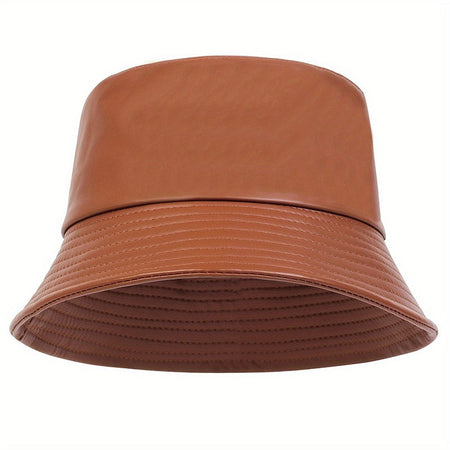 winter Fashion bucket hat Artificial leather windproof warm bucket hats men women wild tide cap Panama fisherman caps gorras