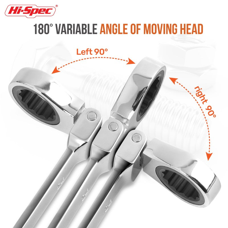 Hi-Spec Adjustable Torque Ratchet Socket Wrench Set Universal Wrench For Bicycle And Motorcycle Repairs Mechanical Tools Kit