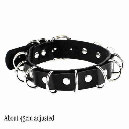 Woman Black Punk Choker Collar Necklace Sexy PU Leather Heart Lock Key Spike Chocker Gothic Cosplay Accessories Party Jewelry