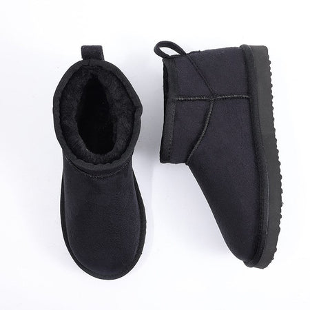 Smile PoP New Winter Cotton Women Boots Warm Suede Women Shoes Casual Plush Mini Cotton Snow Boots Nonslip Furry Ankle Shoes