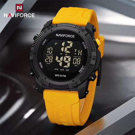 NAVIFORCE Brand Original Men Fashion Watch Water Resistant Personality Wristwatches Luxury Silicone Strap Electronic Clock 2024