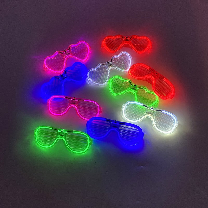 New Cool Wireless Glowing LED Light Up Glasses For Rave Festival Party Luminous Neon Mosaic Sunglasses Club Disco Eye Glasses