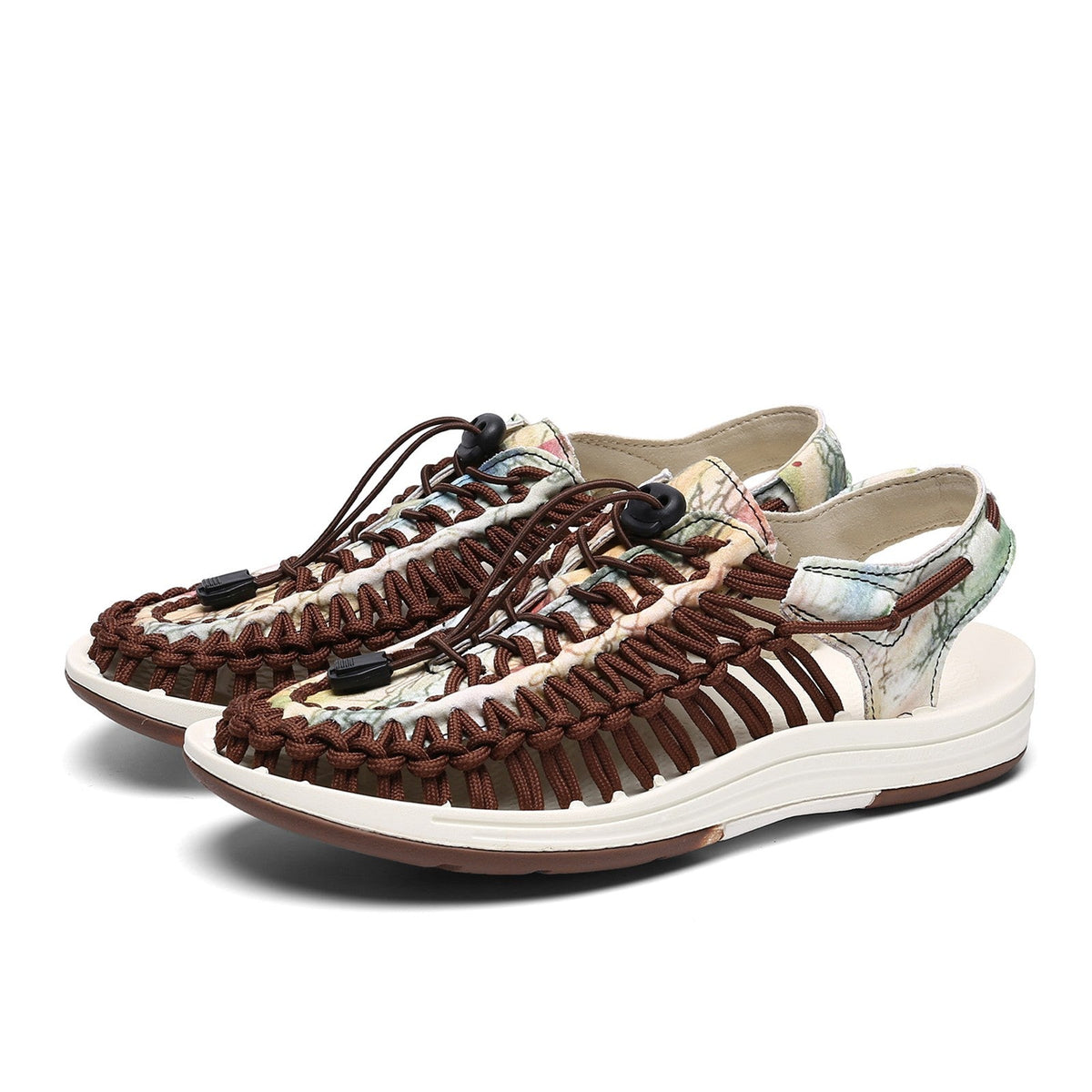 2024 New Arrival Summer Men's Shoes Breathable Beach Loafers Hand Woven Roman Sandals High Quality Men's Comfortable Flats