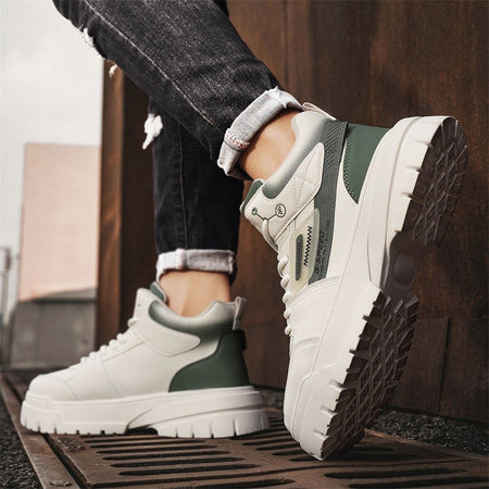 Men's autumn casual high-top sneakers, men's walking sneakers, outdoor sneakers, men's sports shoes, soft-soled walking shoes