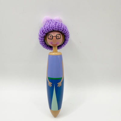 Christmas Doll Ballpoint Pen, Cute Cartoon Gel Pen 0.5mm Blue Ink, Suitable for Business Home or Office Supplies.