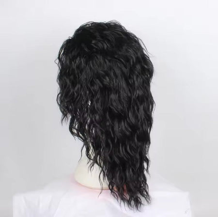 Michael Jackson Cosplay Wig Or Glasses MJ Long Black Curly Synthetic Wig Hair Headwear Halloween Cosplay Wigs Accessories Prop