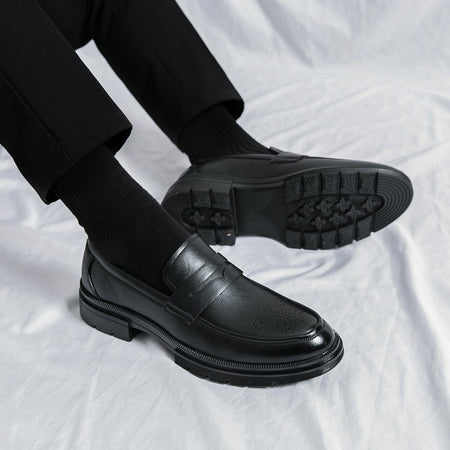 Men's Dress Shoes Retro Casual Business Leather Shoes Men Office Loafers Formal Social Brogues Wedding Leather Shoes For Men