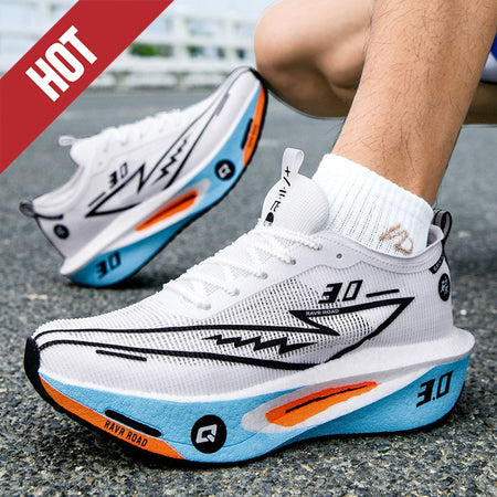 NEW Running Shoes Men Sports Marathon Carbon Plate Breathable Lightweight Women Comfortable Athletic Leisure Sneakers Footwear