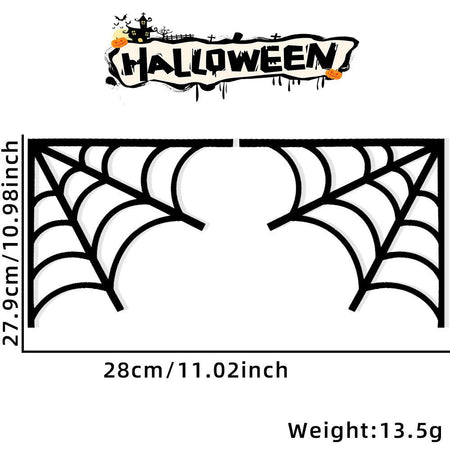 Halloween Door Frame Decoration,Bats,Pumpkins,Spider Webs,Door and Window Corner Stickers, Halloween Home Decoration