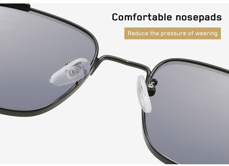 2025 Polarized Sunglasses Men High End Handsome Driving Special Anti UV High Quality Metal Punk Fashion Trends Sunglasses