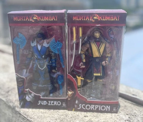 Game Mortal Kombat Spawn Sub Zero Scorpion Kitana Liu Kang 7" Articulated Action Figure Toys 17cm Game Figurines Collectible Toy