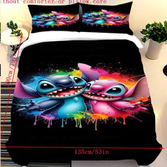Stitch Duvet Cover Set for Children Cartoon Anime Comforter King Size Bedding Queen and Twin 3D Printed Quilt