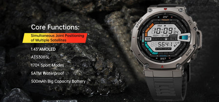 T-Rex 3 GPS Smart Watch 10ATM IP69K Waterproof Clock Compass Altimeter Call Military Sports Smartwatch Men For HUAWEI Bracelet